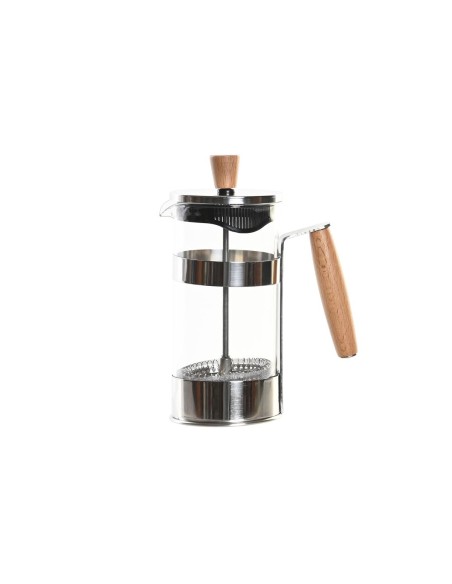 Cafetière à Piston DKD Home Decor Argenté Naturel Acier inoxydable Verre Borosilicaté 350 ml 16 x 9 x 18,5 cm | Tienda24 Tienda24.eu