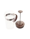 Cafetera de Émbolo DKD Home Decor Marrón Transparente Acero Inoxidable Vidrio de Borosilicato 350 ml 16 x 9 x 18,5 cm | Tienda24 Tienda24.eu