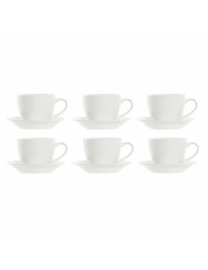 Taza Coffee Porcelana Rojo Blanco 500 ml 24 Unidades | Tienda24 Tienda24.eu