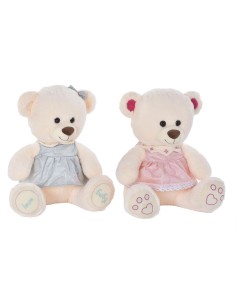 Orsetto di Peluche DKD Home Decor Beige Rosa Verde Per bambini 20 x 20 x 50 cm Orso (2 Unità) da DKD Home Decor, Animali e pu...