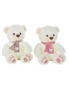 Oso de Peluche DKD Home Decor Rojo Blanco Burdeos Infantil 20 x 20 x 50 cm (2 Unidades) | Tienda24 Tienda24.eu