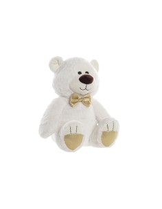 Teddy Bear DKD Home Decor Bow tie White Golden Metal Children's Bear 30 x 40 cm 25 x 25 x 30 cm by DKD Home Decor, Animals an...