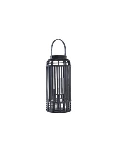 Lanterna DKD Home Decor Cristallo Nero Bambù (24 x 24 x 51 cm) da DKD Home Decor, Candelieri e portacandele - Ref: S3037585, ...