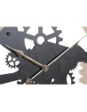 Reloj de Pared DKD Home Decor Natural Negro MDF Engranajes (70 x 4 x 45 cm) | Tienda24 Tienda24.eu