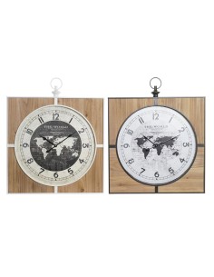 Horloge Murale DKD Home Decor Argenté Doré Fer Engrenage 60 x 5 x 60 cm (2 Unités) | Tienda24 Tienda24.eu