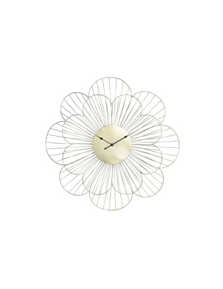 Wanduhr DKD Home Decor Blume Gold Metall Moderne (57 x 4 x 57 cm) | Tienda24 Tienda24.eu