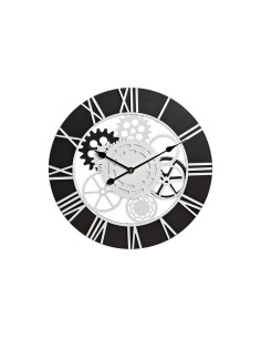 Reloj de Pared DKD Home Decor Natural Negro MDF Engranajes (70 x 4 x 45 cm) | Tienda24 Tienda24.eu