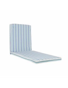 Cuscino DKD Home Decor Bianco Blu cielo Blu Marino Righe 190 x 60 x 5 cm (190 x 60 x 5 cm) da DKD Home Decor, Cuscini decorat...