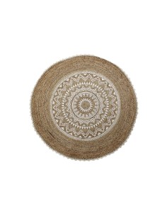 Teppich Weiß natürlich 60 % Baumwolle Jute 160 x 230 cm | Tienda24 Tienda24.eu