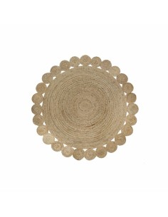 Alfombra Alexandra House Living Blanco Natural 120 x 120 cm Circular | Tienda24 Tienda24.eu