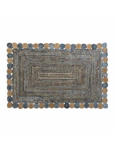 Tappeto DKD Home Decor Azzurro Cotone Multicolore Indiano Iuta 160 x 230 x 1 cm da DKD Home Decor, Tappeti - Ref: S3038320, P...