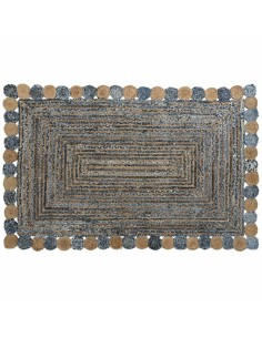 Tapis DKD Home Decor Bleu Multicouleur Indien (200 x 200 x 1 cm) | Tienda24 Tienda24.eu