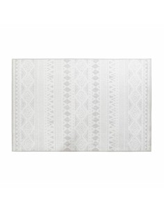 Alfombra DKD Home Decor 160 x 250 x 0,7 cm Negro Poliéster Algodón Blanco Rombos Boho | Tienda24 Tienda24.eu