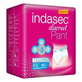 Fraldas Para Pessoas Não Dependentes Pant Plus Indasec Pant Plus (12 uds) 12 Unidades (Parafarmácia) de Indasec, Protege slip...