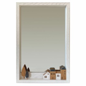 Espejo de pared DKD Home Decor Madera Blanco Casas (36 x 4 x 60