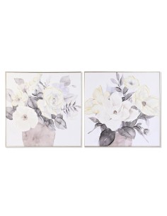 Cadre DKD Home Decor 53 x 4,3 x 73 cm Fleurs Moderne (2 Unités) | Tienda24 Tienda24.eu