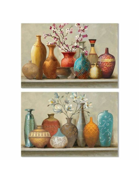 Painting DKD Home Decor Vase Colonial 120 x 3 x 80 cm (2 Units) | Tienda24 Tienda24.eu