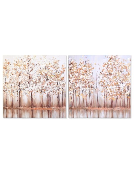 Canvas DKD Home Decor Trees Traditional 90 x 2 x 90 cm (2 Units) | Tienda24 Tienda24.eu