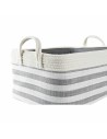 Basket set DKD Home Decor Stripes Grey Cotton (40 x 30 x 23 cm) (2 Pieces) | Tienda24 Tienda24.eu