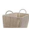 Set di Cestini DKD Home Decor Beige Metallo Cotone (39 x 29 x 31 cm) da DKD Home Decor, Contenitori senza coperchio - Ref: S3...