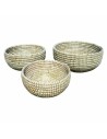 Set de basket DKD Home Decor Naturel Blanc Herbier marin (40 x 40 x 18 cm) (3 Pièces) | Tienda24 Tienda24.eu