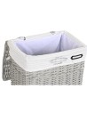 Set of Baskets DKD Home Decor Grey Polyester wicker (44 x 34 x 56 cm) | Tienda24 Tienda24.eu