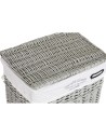 Set of Baskets DKD Home Decor Grey Polyester wicker (44 x 34 x 56 cm) | Tienda24 Tienda24.eu