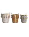 Basket set DKD Home Decor Multicolour Bamboo Boho 49 x 45 x 54 cm | Tienda24 Tienda24.eu