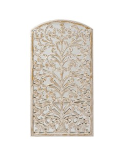 Figura Decorativa DKD Home Decor 36 x 7 x 46 cm Branco Tropical Folha de planta | Tienda24 Tienda24.eu