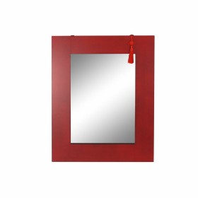 Espejo de pared DKD Home Decor Espejo Abeto Rojo Negro MDF (70