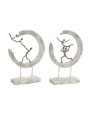 Figurine Décorative DKD Home Decor 32,5 x 10 x 47 cm Argenté Blanc Danseuse Classique Moderne Décapé (2 Unités) | Tienda24 Tienda24.eu