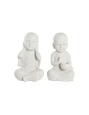 Decorative Figure DKD Home Decor 25,5 x 19 x 39 cm White Monk Oriental (2 Units) | Tienda24 Tienda24.eu