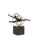 Decorative Figure DKD Home Decor Black Golden Metal Resin Modern (36 x 14 x 29,5 cm) | Tienda24 Tienda24.eu