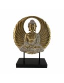 Figura Decorativa DKD Home Decor 25 x 8 x 33 cm Negro Dorado Buda Oriental | Tienda24 Tienda24.eu