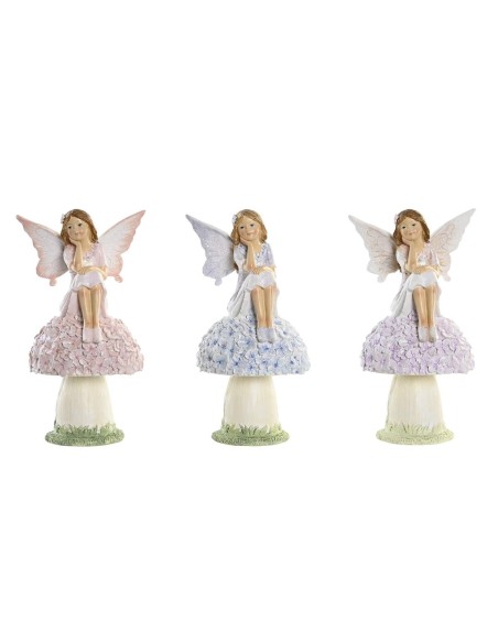 Deko-Figur DKD Home Decor Blau Rosa Lila Fee 9,5 x 8 x 17 cm (3 Stücke) | Tienda24 Tienda24.eu