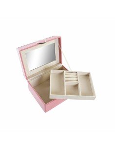 Scatola-Portagioie DKD Home Decor 17 x 13 x 8,5 cm Rosa Poliuretano Legno MDF da DKD Home Decor, Portagioielli da armadio - R...