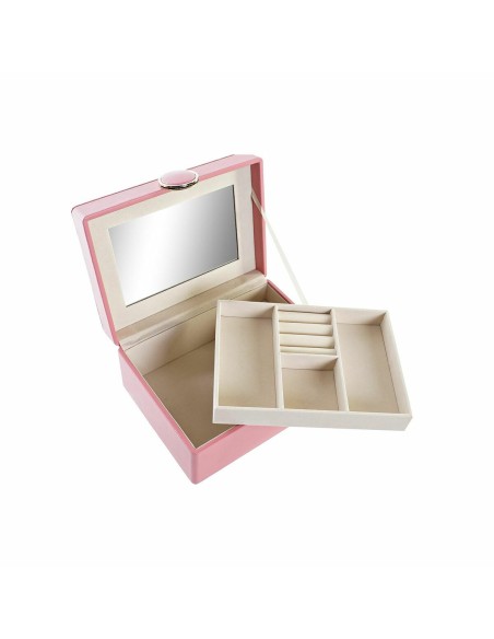 Caja-Joyero DKD Home Decor 17 x 13 x 8,5 cm Rosa Poliuretano Madera MDF | Tienda24 Tienda24.eu