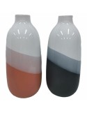 Vase DKD Home Decor 13 x 13 x 29 cm Tricolour Dolomite (2 Units) | Tienda24 Tienda24.eu