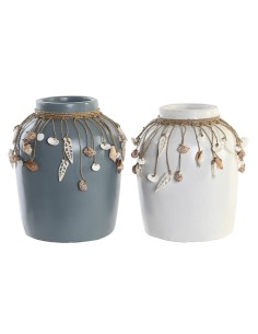 Vase Romimex Gris verre 12 x 25 x 12 cm | Tienda24 Tienda24.eu