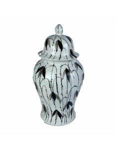 Vase Romimex Silver Ceramic 15 x 26 x 11 cm | Tienda24 Tienda24.eu