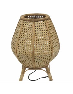 Lampada da tavolo DKD Home Decor Marrone Rattan 50 W (29 x 29 x 40 cm) da DKD Home Decor, Lampade da tavolo e abat-jour - Ref...