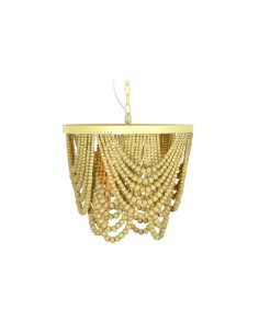 Lampadario DKD Home Decor Metallo Marrone Giallo 50 W Legno MDF (35 x 35 x 95 cm) da DKD Home Decor, Plafoniere - Ref: S30402...