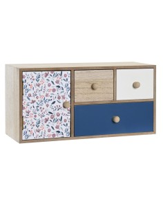 Juego de Cajas Decorativas DKD Home Decor 8424001775835 Metal Madera Marrón Blanco 24 x 24 x 7,5 cm Madera MDF (2 Unidades) | Tienda24 Tienda24.eu