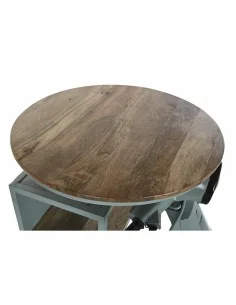 Conjunto de Mesa con 2 Sillas DKD Home Decor Metal Madera MDF 80 x 50 x 84 cm | Tienda24 Tienda24.eu