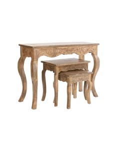 Console DKD Home Decor Marrone Legno di mango 106 x 36 x 76 cm (3 Pezzi) da DKD Home Decor, Tavoli - Ref: S3040402, Precio: 1...