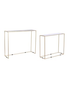 Set di 2 tavoli DKD Home Decor Bianco Nero Dorato 100 x 28 x 80 cm da DKD Home Decor, Tavoli - Ref: S3040440, Precio: 271,10 ...