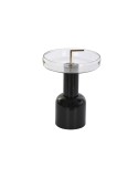 Table d'appoint DKD Home Decor Verre Noir Transparent Fer 41 x 41 x 57 cm | Tienda24 Tienda24.eu