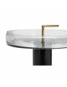 Table d'appoint DKD Home Decor Verre Noir Transparent Fer 41 x 41 x 57 cm | Tienda24 Tienda24.eu