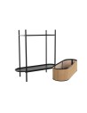 Macetero DKD Home Decor Natural Negro Metal Colonial Bambú (60 x 23.5 x 69 cm) | Tienda24 Tienda24.eu