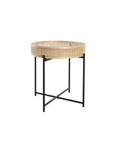 Vaso DKD Home Decor Naturale Nero Metallo Rattan Scandinavo (43 x 43 x 46 cm) da DKD Home Decor, Cachepot - Ref: S3040810, Pr...